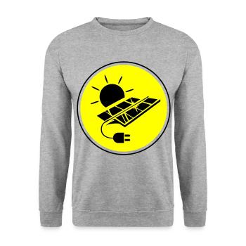 Symbole du système photovoltaïque à énergie solaire - Sweat-shirt Unisexe - gris chiné - Devant - Alina (178cm) & Michal (187cm)