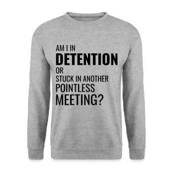 Travail Mèmes Bureau-Humour Lieu De Travail Drôle - Sweat-shirt Unisexe - gris chiné - Devant - Alina (178cm) & Michal (187cm)