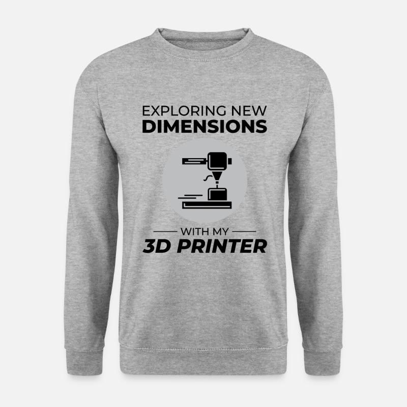 3D Printer 3D Printing - Unisex Sweatshirt - salt & pepper