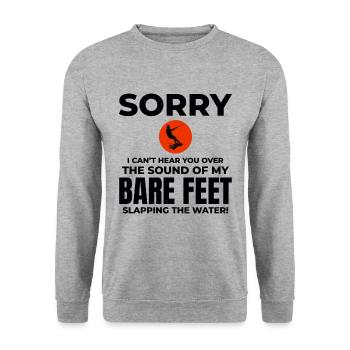 Pieds nus Ski nautique Sports extrêmes Pieds nus - Sweat-shirt Unisexe - gris chiné - Devant - Alina (178cm) & Michal (187cm)