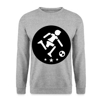 Soccer Player Soccer Player - Unisex Sweatshirt - salt & pepper - Front - Alina (178cm) & Michal (187cm)