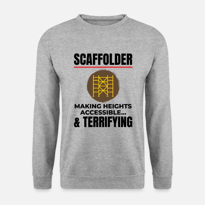 Gerüstbauer Gerüstbauer Gerüstbaubühne - Unisex Pullover - Weißgrau meliert