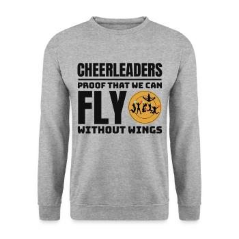 Pom-pom girl Cheerleading Girl Cheering Cheer Squad - Sweat-shirt Unisexe - gris chiné - Devant - Alina (178cm) & Michal (187cm)