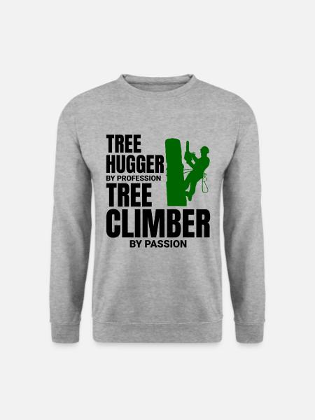 Baumpfleger Baumchirurg Kletterer Kletterschneider - Unisex Pullover - Weißgrau meliert
