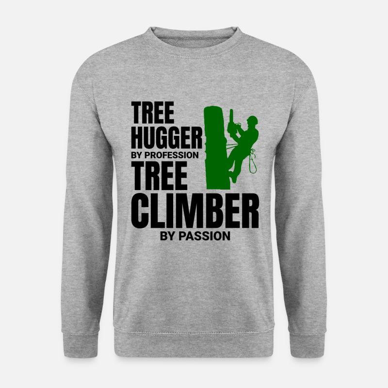 Baumpfleger Baumchirurg Kletterer Kletterschneider - Unisex Pullover - Weißgrau meliert
