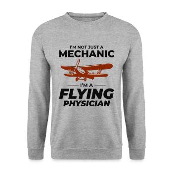 Mécanicien d’aéronefs Technicien d’entretien aéronautique - Sweat-shirt Unisexe - gris chiné - Devant - Alina (178cm) & Michal (187cm)