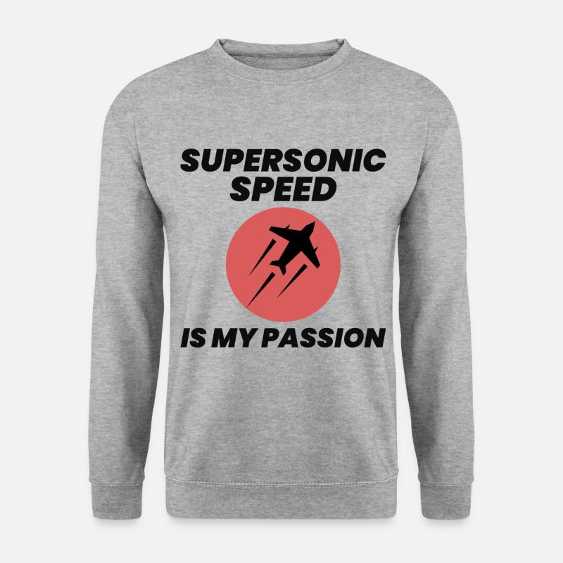 Düsentriebwerk Flugzeugmechaniker Luftfahrttechniker - Unisex Pullover - Weißgrau meliert