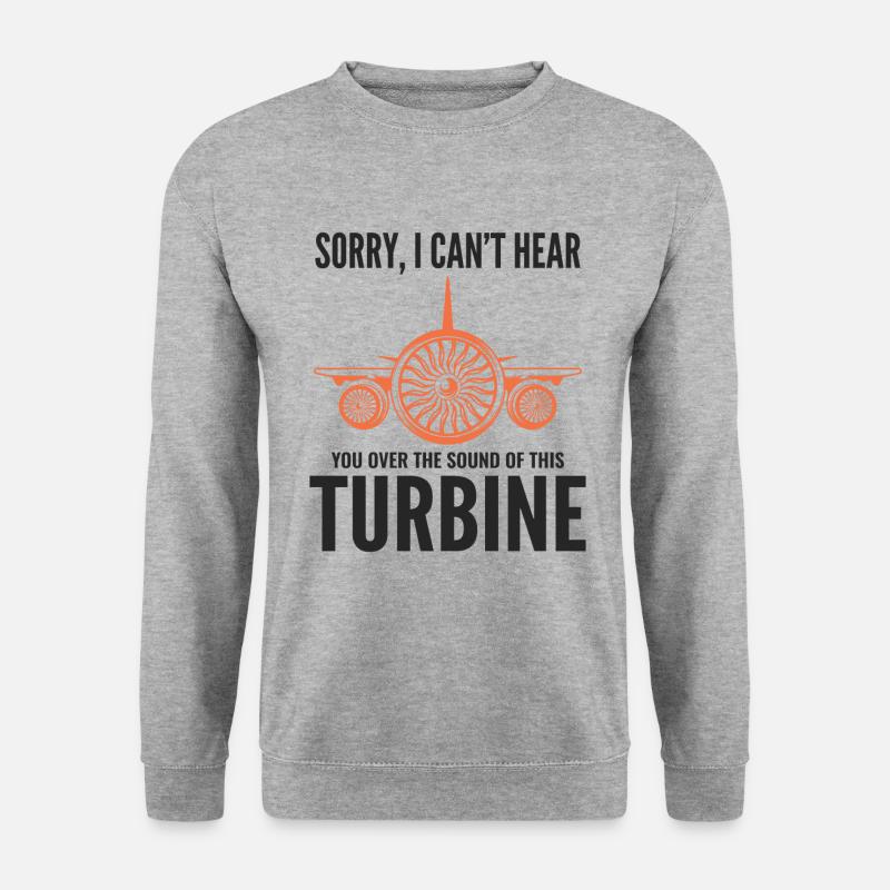 Düsentriebwerk Flugzeugmechaniker Luftfahrttechniker - Unisex Pullover - Weißgrau meliert