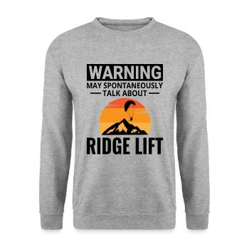 Parapente Pilote Parapente Thermiques Ridge Lift - Sweat-shirt Unisexe - gris chiné - Devant - Alina (178cm) & Michal (187cm)