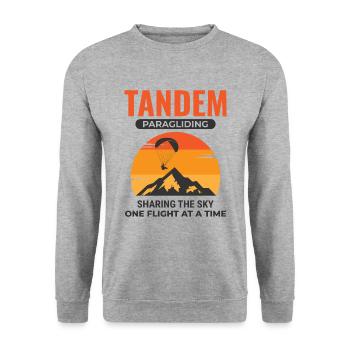 Tandem Gleitschirm Pilot Gleitschirm Extremsport - Unisex Pullover - Weißgrau meliert - Vorne - Alina (178cm) & Michal (187cm)