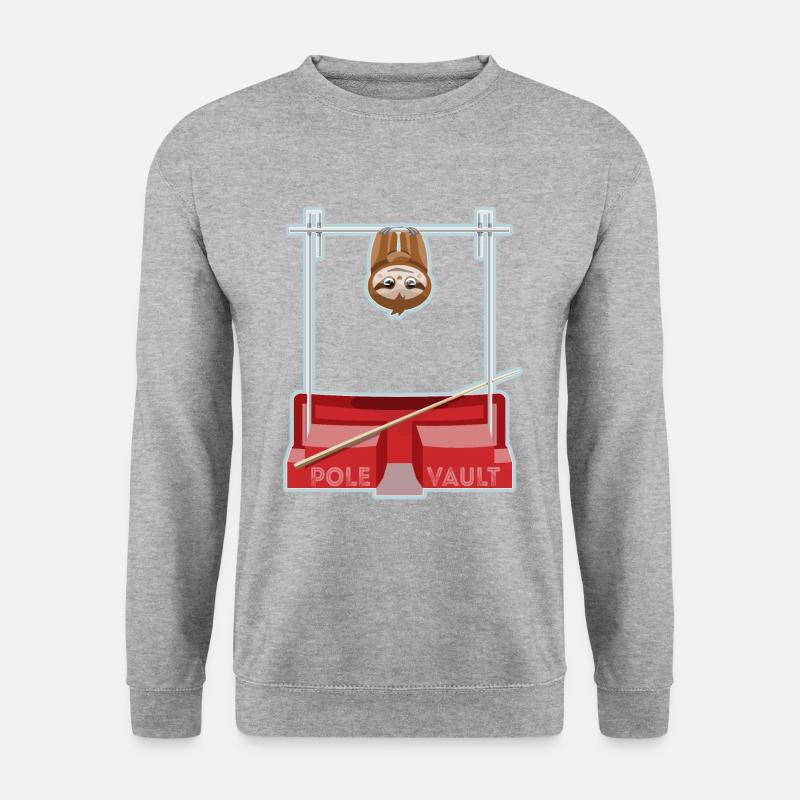 Faultier Leichtathletik - Unisex Pullover - Weißgrau meliert