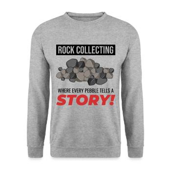 Rock Hound Collecting Collector Geology Geologist - Unisex Sweatshirt - salt & pepper - Front - Alina (178cm) & Michal (187cm)