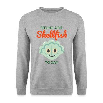 Muscheln Sammler Strandräuber Muschel Ozean - Unisex Pullover - Weißgrau meliert - Vorne - Alina (178cm) & Michal (187cm)