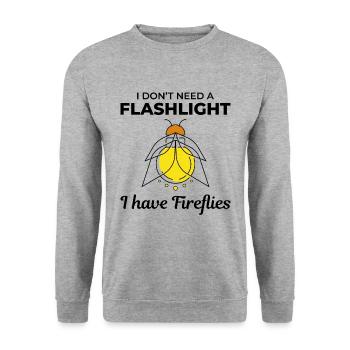 Fireflies Firefly Lightning Bug Insect Collector - Unisex Sweatshirt - salt & pepper - Front - Alina (178cm) & Michal (187cm)