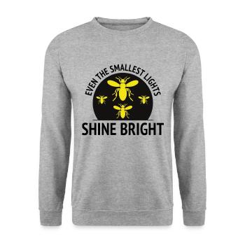Fireflies Firefly Lightning Bug Insect Collector - Unisex Sweatshirt - salt & pepper - Front - Alina (178cm) & Michal (187cm)