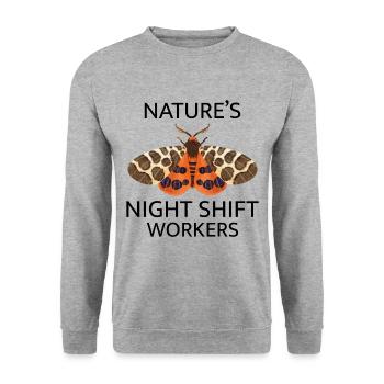 Papillon de nuit Animal Insect Collectionneur Entomologie - Sweat-shirt Unisexe - gris chiné - Devant - Alina (178cm) & Michal (187cm)