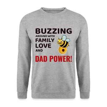 Honeybee Dad Beekeeper Apiculture Insect Collector - Sweat-shirt Unisexe - gris chiné - Devant - Alina (178cm) & Michal (187cm)