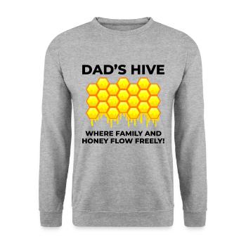 Honeybee Dad Beekeeper Apiculture Insect Collector - Sweat-shirt Unisexe - gris chiné - Devant - Alina (178cm) & Michal (187cm)
