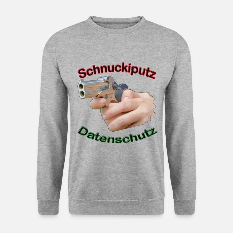 Damenpistole Datenschutz Triggern - Unisex Pullover - Weißgrau meliert