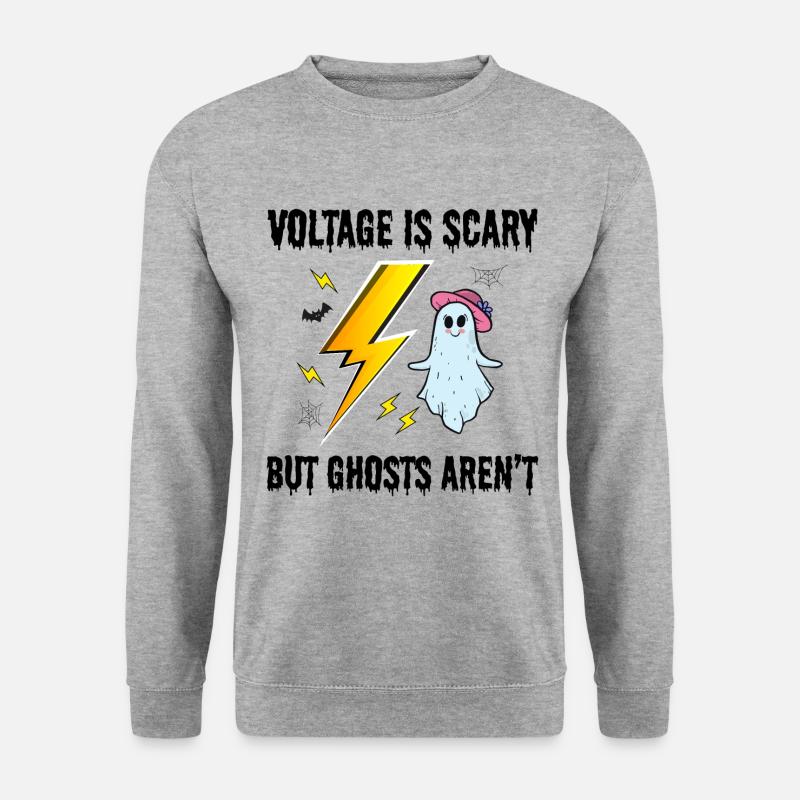 Electrician Halloween Electrical Technician Ghost - Unisex Sweatshirt - salt & pepper
