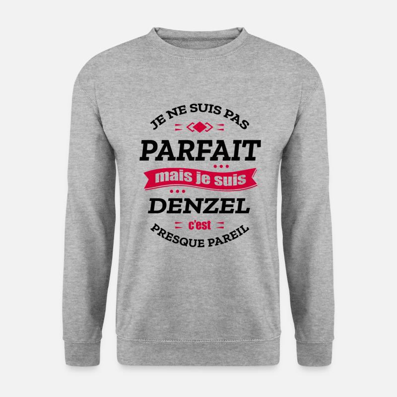 DENZEL PARFAIT - PRENOM DENZEL - Sweat-shirt Unisexe - gris chiné