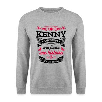 KENNY UN NOM UNE FIERTÉ AUCUN RIVAL - Sweat-shirt Unisexe - gris chiné - Devant - Alina (178cm) & Michal (187cm)