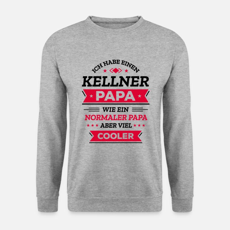 KELLNER PAPA: GEBURTSTAG WEIHNACHTEN VATERTAG - Unisex Pullover - Weißgrau meliert