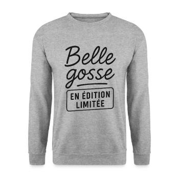 Petite Kid Limitierte Auflage - Unisex Pullover - Weißgrau meliert - Vorne - Alina (178cm) & Michal (187cm)