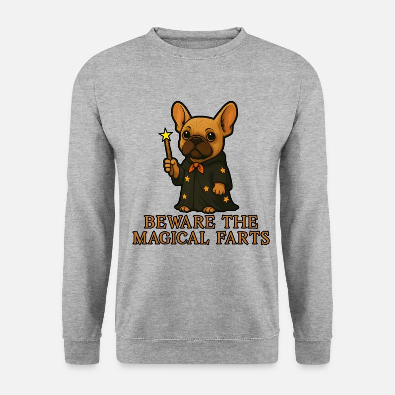Beware the Magical Farts - Unisex Pullover - Weißgrau meliert