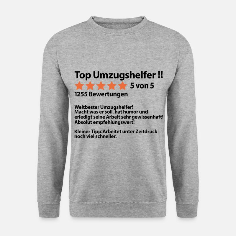 Dankeschön Danke Umzugshelfer Umzugsunternehmen - Unisex Pullover - Weißgrau meliert