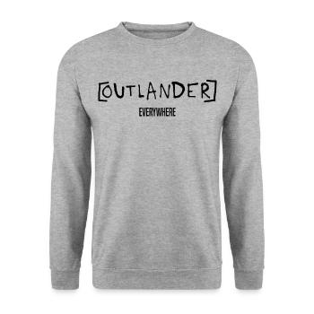 Outlander Everywhere - Unisex Pullover - Weißgrau meliert - Vorne - Alina (178cm) & Michal (187cm)