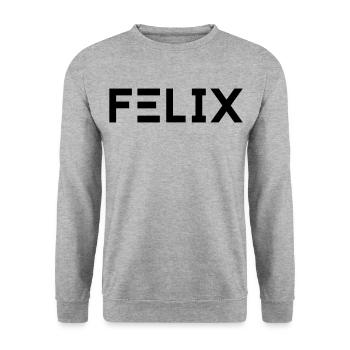 Prénom Felix - Sweat-shirt Unisexe - gris chiné - Devant - Alina (178cm) & Michal (187cm)