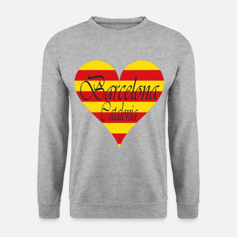 Barcelona Design - Unisex Pullover - Weißgrau meliert