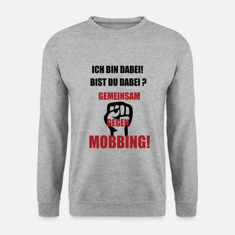 Gemeinsam Gegen Mobbing s - Unisex Pullover - Weißgrau meliert