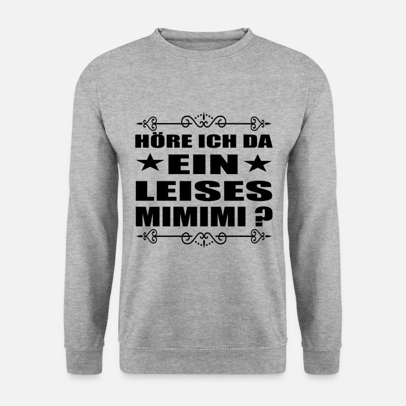 MIMIMI ich höre immer nur MIMIMI - Unisex Pullover - Weißgrau meliert