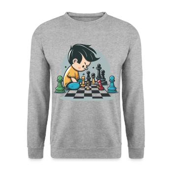 Zoo Adventure: Wild Animal Fun - Unisex Sweatshirt - salt & pepper - Front - Alina (178cm) & Michal (187cm)
