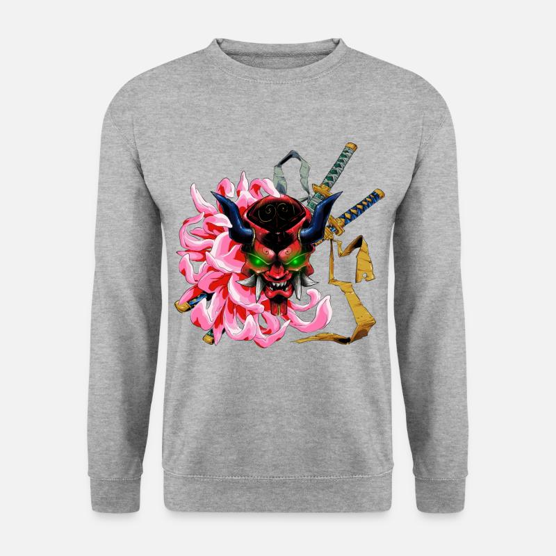 MaskOni - Unisex Pullover - Weißgrau meliert