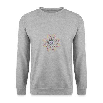 Mandala - Sweat-shirt Unisexe - gris chiné - Devant - Alina (178cm) & Michal (187cm)