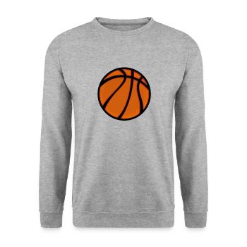 Basketball Ball Sport - Unisex Pullover - Weißgrau meliert - Vorne - Alina (178cm) & Michal (187cm)