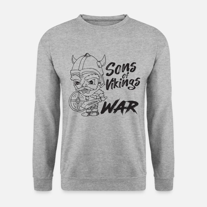 VIKING - WIKINGER - Unisex Pullover - Weißgrau meliert