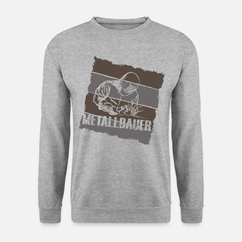 Metallbauer - Schlosser - Stahlbau - Unisex Pullover - Weißgrau meliert