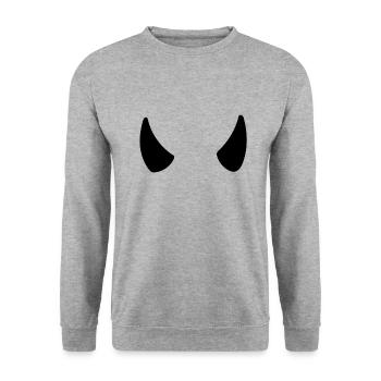cornes - Sweat-shirt Unisexe - gris chiné - Devant - Alina (178cm) & Michal (187cm)