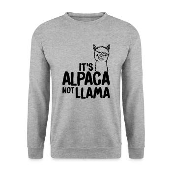 Alpaka - Unisex Pullover - Weißgrau meliert - Vorne - Alina (178cm) & Michal (187cm)