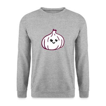 ail - Sweat-shirt Unisexe - gris chiné - Devant - Alina (178cm) & Michal (187cm)