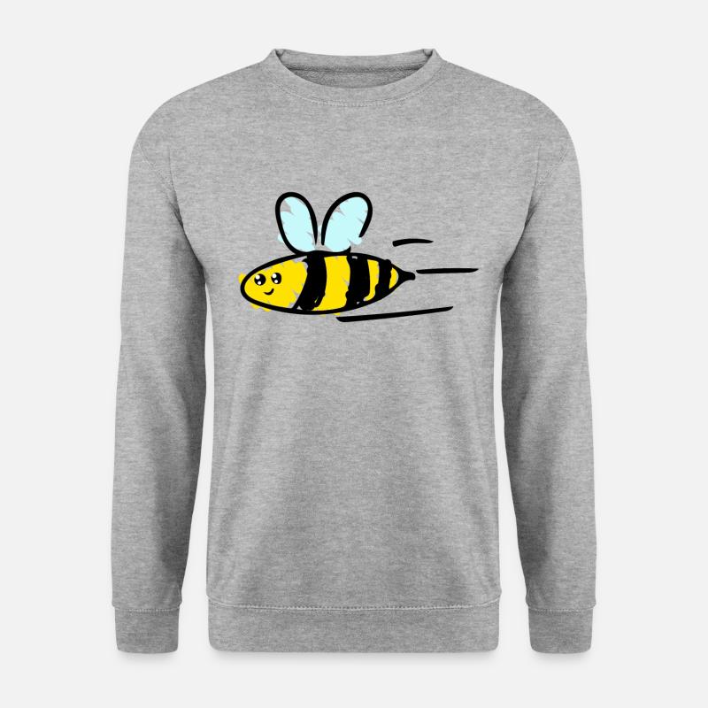 Biene - Unisex Pullover - Weißgrau meliert