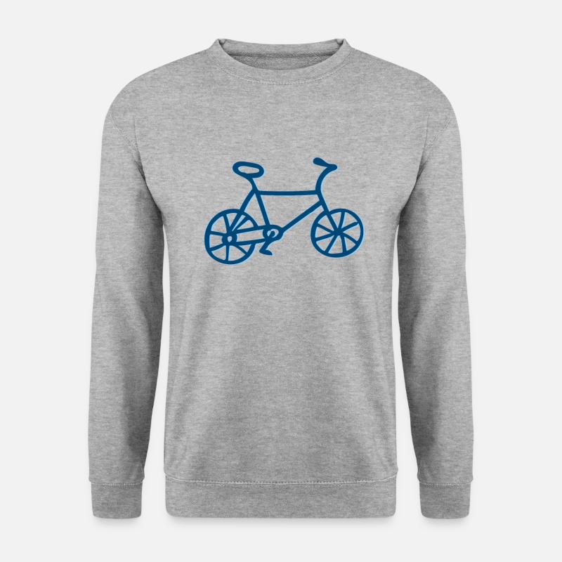 Fahrrad - Unisex Pullover - Weißgrau meliert