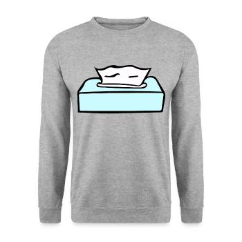 Kosmetik - Zeichnung - Unisex Pullover - Weißgrau meliert - Vorne - Alina (178cm) & Michal (187cm)