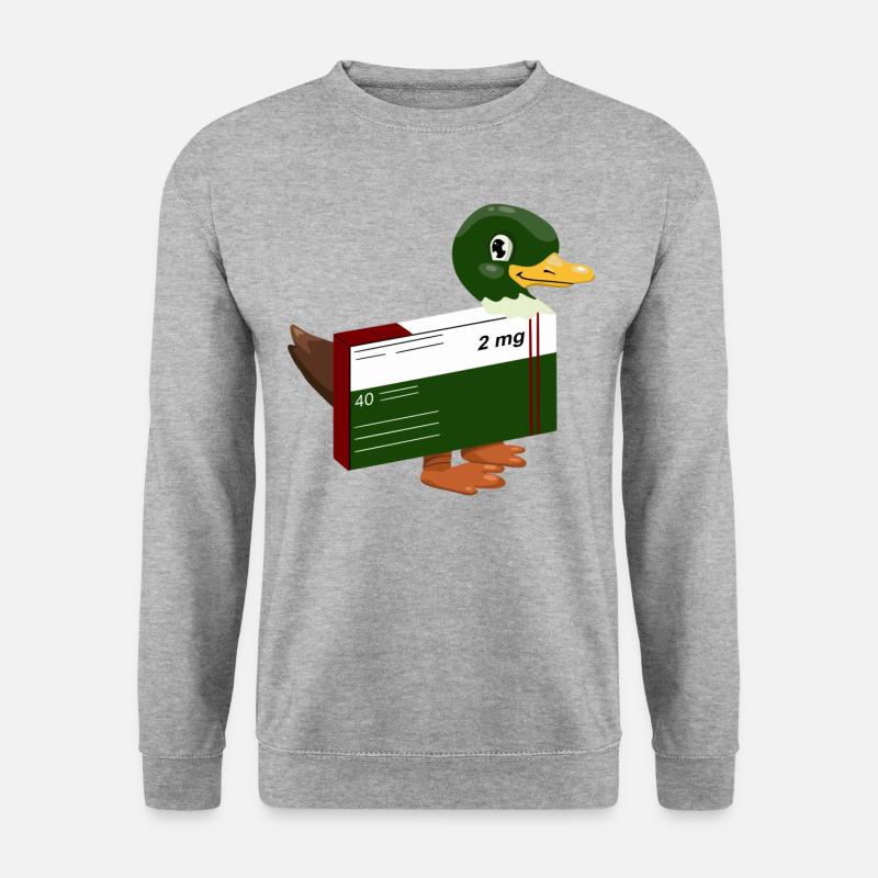Lustige Ente - Unisex Pullover - Weißgrau meliert