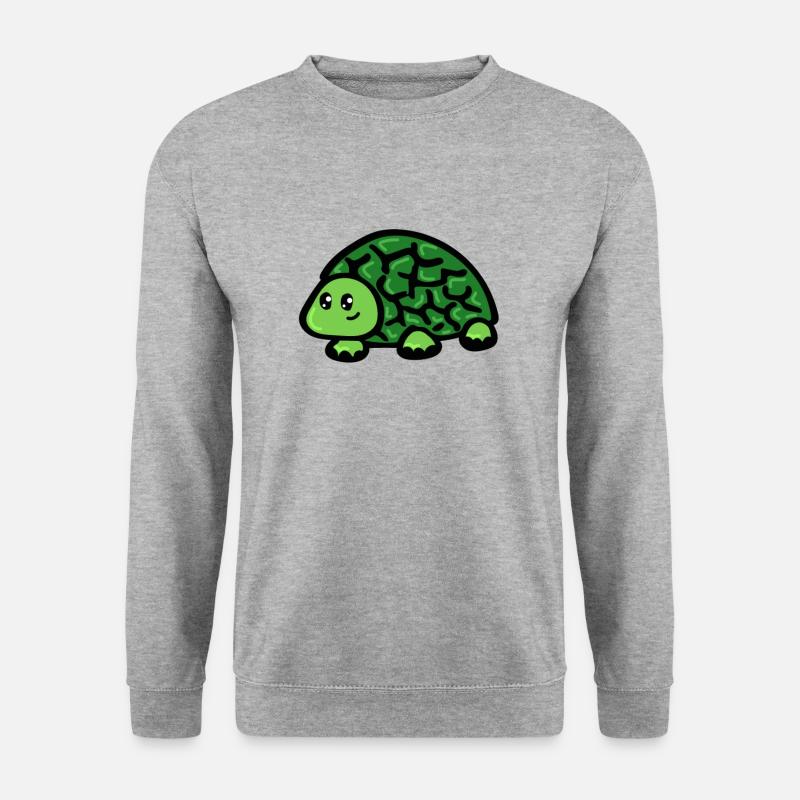 Schildkröte - Unisex Pullover - Weißgrau meliert