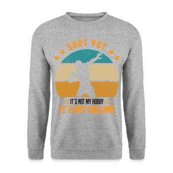 Shot put - Unisex Sweatshirt - salt & pepper - Front - Alina (178cm) & Michal (187cm)